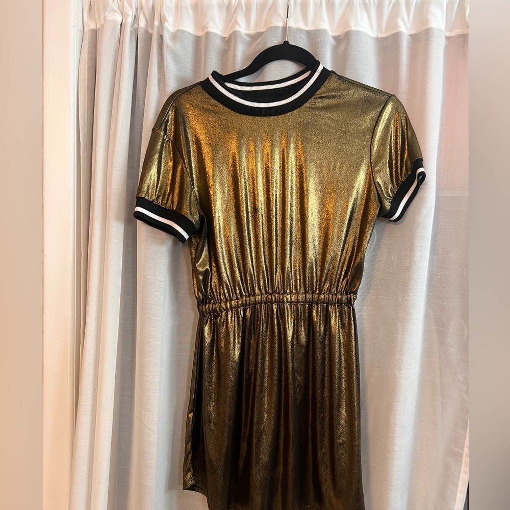Valfré Gold and Black Mini Dress